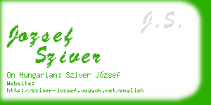 jozsef sziver business card